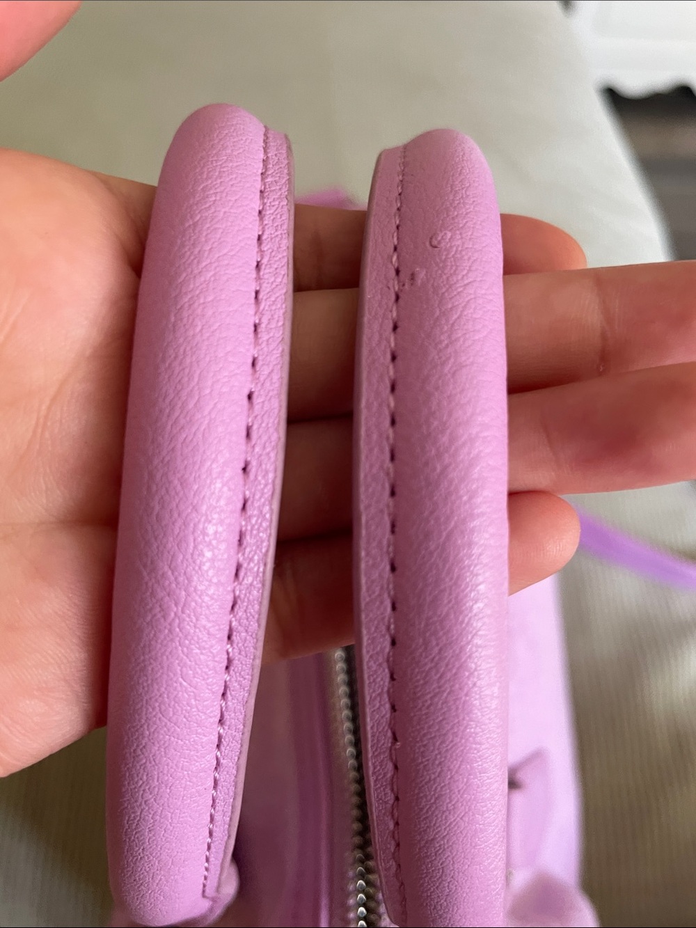 Juicy Couture Lavender Suede Satchel with Heart Charm - Picture 8 of 9